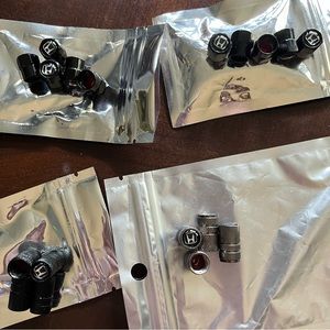 Honda Car Accessories, valves & caps in black & grey, new
